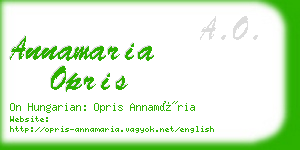 annamaria opris business card